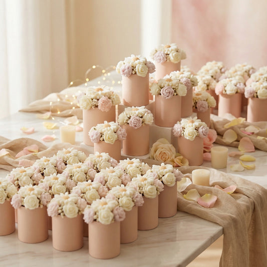 Mini Bouquet di rose in cera di soia