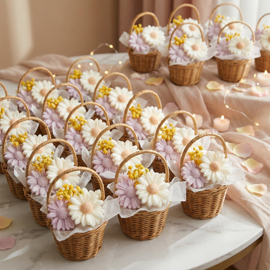 Cestini di margherita in cera